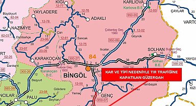 Bingöl - Diyarbakır kara yolu tır trafiğine kapatıldı