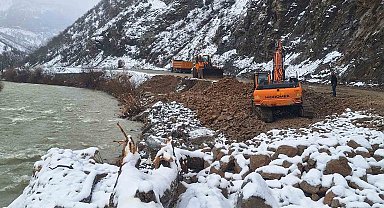 Çığ nedeniyle kapanan Çatak-Pervari kara yolu açıldı