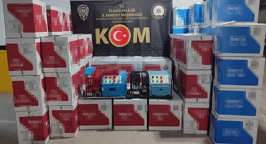 Elazığ'da bir milyon 100 bin dal makaron ele geçirildi