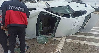 Elazığ'da otomobil takla attı: 1 yaralı