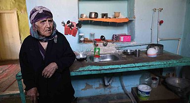 Elazığ'da yaşlı kadının yaşam mücadelesi