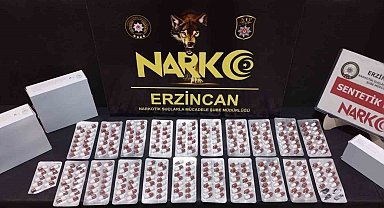 Erzincan'da 285 adet sentetik hap ele geçirildi