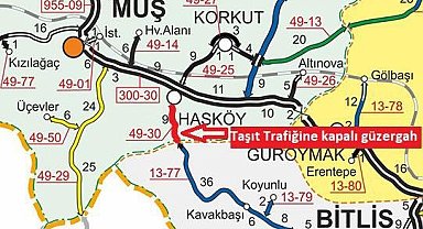 Hasköy-Mutki karayolu ulaşıma kapatıldı