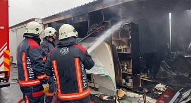 Malatya'da konteyner yangını