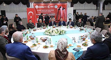 Şehit aileleri ve gaziler iftar programında buluştu