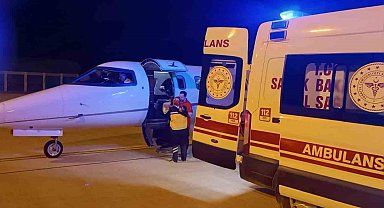 Ambulans uçak minik Alya için havalandı