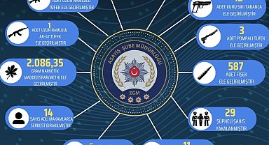 Bingöl'de şok uygulamalarda çok sayıda silah ele geçirildi