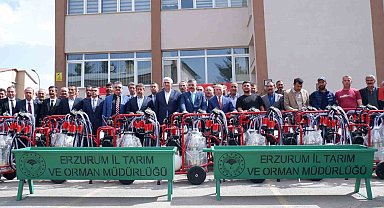 Erzurum'da çiftçiye makine desteği