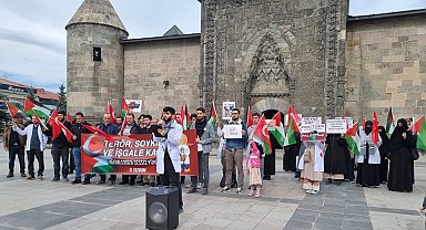 Erzurum'da Gazze için sessiz yürüyüş