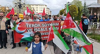 Erzurum'da hekimler ve sağlıkçılar Filistin için "sessiz yürüyüş" yaptı