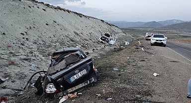 Erzurum'da pikap ile otomobil kafa kafaya çarpıştı: 1 ölü, 6 yaralı