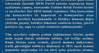 Güroymak'ta çıkan olaylarla ilgili Valilik açıklama yaptı