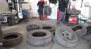 Lastikçilerde bahar yoğunluğu