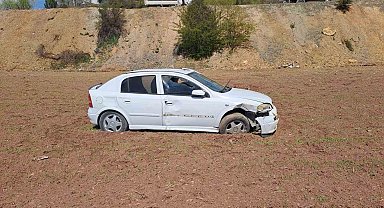 Malatya'da otomobil şarampole devrildi: 1 yaralı