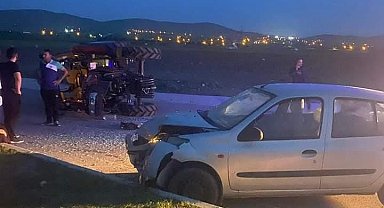 Otomobil ile traktör çarpıştı: 1 yaralı