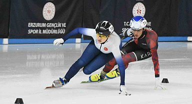 Short Track Türkiye şampiyonası, Erzurum'da başladı