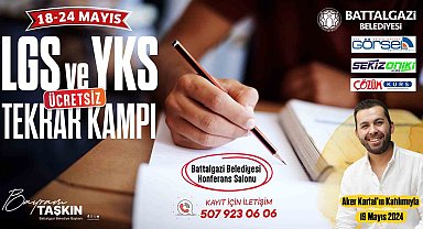 Battalgazi'de gençlere ücretsiz LGS ve YKS kampı