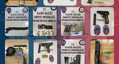 Elazığ'da 15 adet ruhsatsız silah ele geçirildi