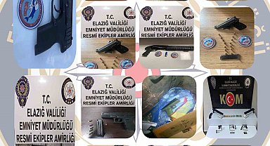 Elazığ'da 19 ruhsatsız silah ele geçirildi