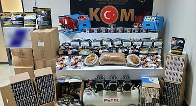 Elazığ'da 50 bin boş, 12 bin 800 de dolu bandrolsüz makaron ele geçirildi