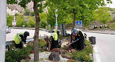 Elazığ'da yeşil alanlarda bahar temizliği