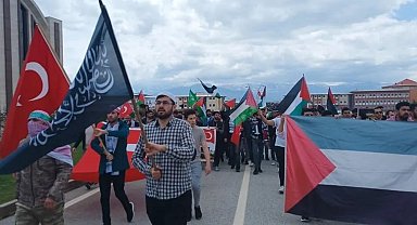 Erzincan'da Filistin'e destek yürüyüşü yapıldı