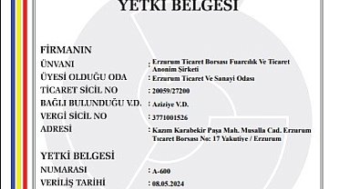 Erzurum'un ilk fuarcılık şirketi Erzurum Ticaret Borsası tarafından kuruldu