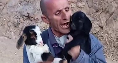 Fenomen çobanın hayvan sevgisi gülümsetiyor