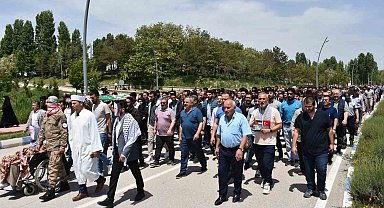 Gazze'de ölenler için temsili cenaze töreni