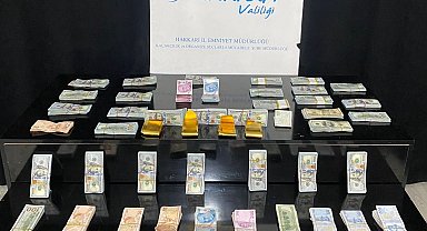 Hakkari'de 358 bin 430 dolar ile 4 kilo kaçak altın ele geçirildi