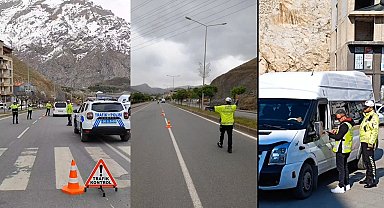 Hakkari'de "Hayatla Yarışılmaz" sloganıyla radar denetimi