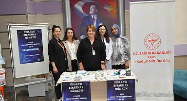 Kars'ta 'Tütüne Hayır' farkındalık standı açıldı