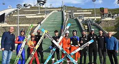 Kayakla atlama antrenman atlayışları başladı