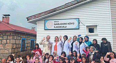 Köy okullarındaki kız çocuklarına yönelik saç kesimi yapıldı