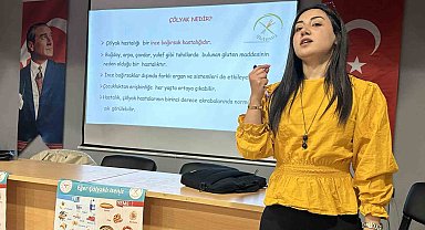 Öğrencilere çölyak hastalığı anlatılarak glutensiz yiyecekler ikram edildi