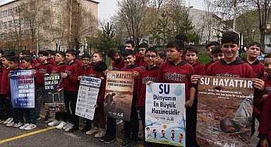 Öğrencilere su tasarrufunu anlattılar