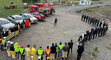 Sarıkamış'ta orman personeline yangın eğitimi