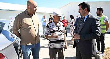 Taşkın, Acıbadem Konteyner Kent'i ziyaret etti