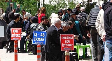 Van'daki işçilerin protestoları 9'uncu gününde