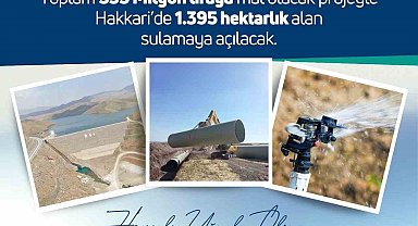 Yüksekova'da 14 bin dekarlık arazi suyla buluşacak