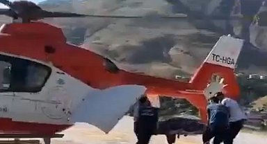 84 yaşındaki hasta için helikopter havalandı