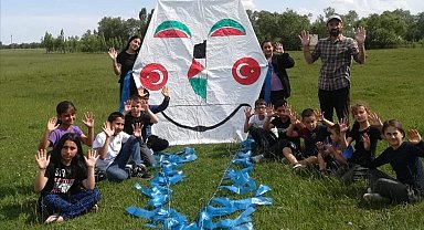 Arpaçaylı çocuklardan "Özgür Filistin" etkinliği!