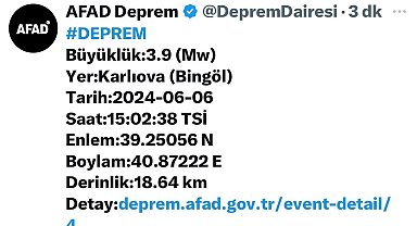 Bingöl'de korkutan deprem