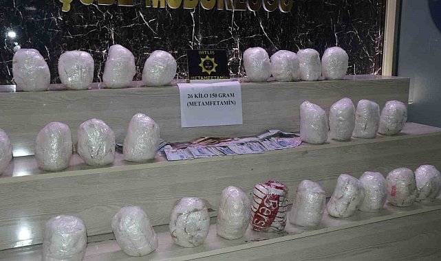 Bitlis'te 26 kilo metanfetamin ele geçirildi