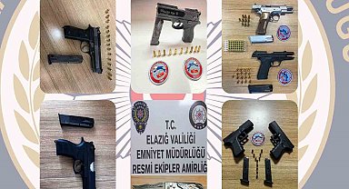 Elazığ'da 14 adet ruhsatsız silah ele geçirildi