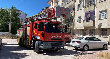 Elazığ'da binanın havalandırma boşluğunda yangın