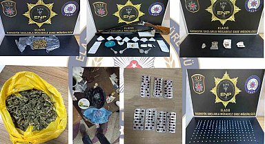 Elazığ'da uyuşturucuyla mücadele: 12 gözaltı