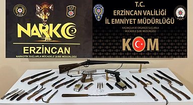 Erzincan'da 8 adrese eş zamanlı operasyon