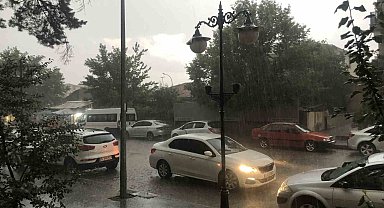 Erzincan'da dolu yağışı etkili oldu