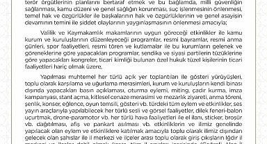 Iğdır'da gösteri yürüyüşü ve açık hava toplantı yasağı